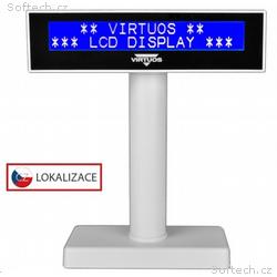 LCD displej Virtuos FL-2026MB 2x20, USB bílý