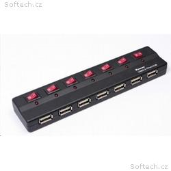 PremiumCord USB 2.0 HUB 7-portový s ext. napájením