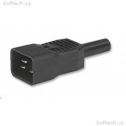 PremiumCord konektor IEC C20, 16A, černý