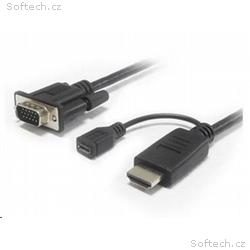 PREMIUMCORD Převodník HDMI na VGA s microUSB napáj