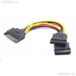 GEMBIRD Kabel SATA napájecí rozdvojka 2x SATA, 15c