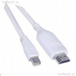 PREMIUMCORD Kabel Mini DisplayPort - HDMI 5m, bílý