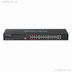 MERCUSYS switch MS128GP (24xGbE, 24xPoE+,2xGbE, 2x
