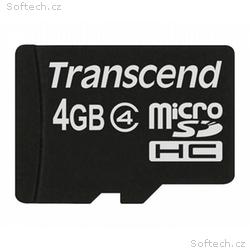 TRANSCEND MicroSDHC karta 4GB Class 4, bez adaptér
