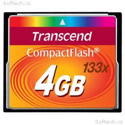 Transcend 4GB CF (133X) paměťová karta (MLC)