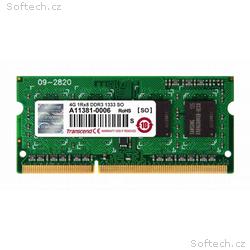 TRANSCEND SODIMM DDR3 4GB 1333MHz 1Rx8 CL9
