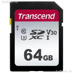 TRANSCEND SDXC karta 64GB 300S, UHS-I U3 V10 (R:10