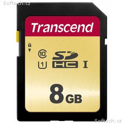 TRANSCEND SDHC karta 8GB 500S, UHS-I U1 (R:95, W:2