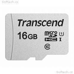 TRANSCEND MicroSDHC karta 16GB 300S, UHS-I U1 + ad