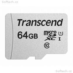 TRANSCEND MicroSDXC karta 64GB 300S, UHS-I U1 + ad