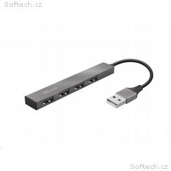 TRUST rozbočovač HALYX, Aluminium 4-Port Mini USB 