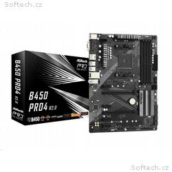 ASRock MB Sc AM4 B450 PRO4 R2.0, AMD B450, 4xDDR4,