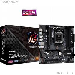 ASRock MB Sc AM5 B650M PG LIGHTNING, AMD B650, 4xD