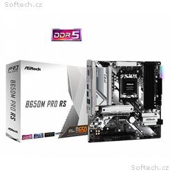 ASRock MB Sc AM5 B650M PRO RS, AMD B650, 4xDDR5, 1