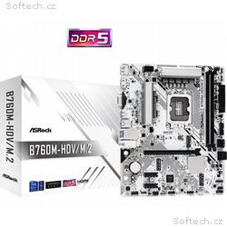 ASRock MB Sc LGA1700 B760M-HDV, M.2, Intel B760, 2