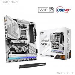 ASRock MB Sc AM5 X870 PRO RS WIFI, AMD X870, 4xDDR