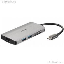 D-Link DUB-M810 8-in-1 USB-C Hub with HDMI, Ethern