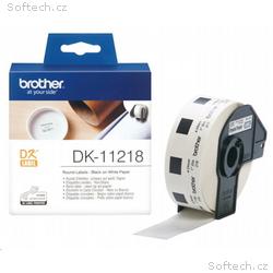 BROTHER DK-11218 - 400 kulatých štítků na kotouči,