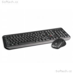 C-TECH klávesnice s myší WLKMC-01, USB, černá, wir