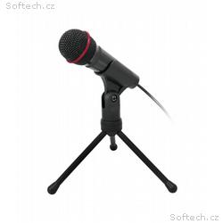 C-TECH stolní mikrofon MIC-01, 3,5" stereo jack, 2