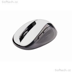 C-TECH myš WLM-02, černo-bílá, bezdrátová, 1600DPI