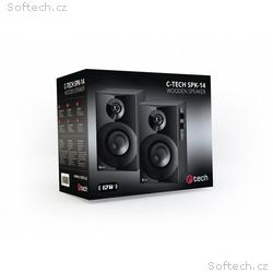 C-TECH repro SPK-14, 2.0, dřevěné, černé