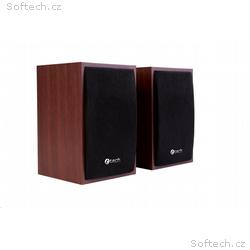 C-TECH Repro SPK-09, 2.0, dřevěné, USB