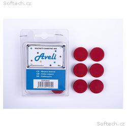 Set magnetů AVELI, červená barva