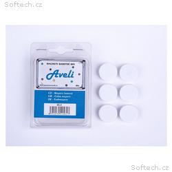 Set magnetů AVELI, bílá barva