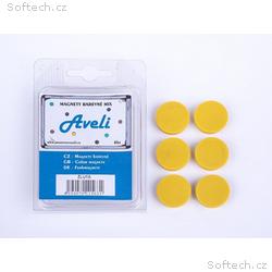 Set magnetů AVELI, žlutá barva