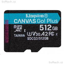Kingston MicroSDXC karta 512GB Canvas Go! Plus, R: