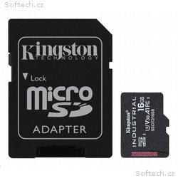 Kingston MicroSDHC karta 16GB Industrial C10 A1 pS