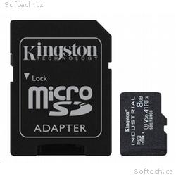 Kingston MicroSDHC karta 8GB Industrial C10 A1 pSL