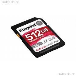 Kingston SDXC karta 512GB Canvas React Plus, UHS-I