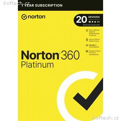 NORTON 360 PLATINUM 100GB +VPN 1 uživatel pro 20 z