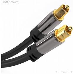 PremiumCord Kabel Toslink M, M, 6mm, 0,5m, černá