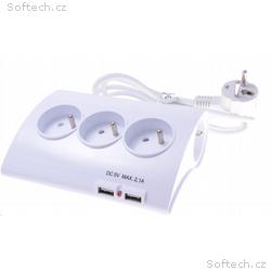 PREMIUMCORD Prodlužovací přívod 230V 1,5m 5zásuvek