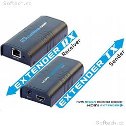 PREMIUMCORD HDMI extender na 120m přes LAN, over I