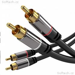 PREMIUMCORD kabel, 2x CINCH-2x CINCH M, M, 5m