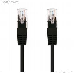 Kabel C-TECH patchcord Cat5e, UTP, černý, 2m