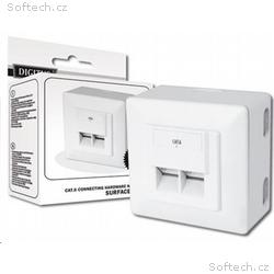Zásuvka 2xRJ45 na omítku, STP Cat6