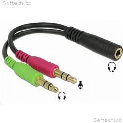 PREMIUMCORD Adaptér 4pólový jack3,5mm pro sluchátk