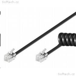 PremiumCord Kabel telefonní sluchátkový kroucený 4