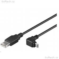 PremiumCord Kabel micro USB 2.0, A-B, konektor do 