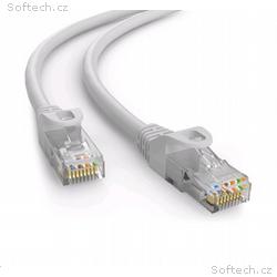 Kabel C-TECH patchcord Cat6, UTP, šedý, 1m