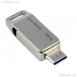 GOODRAM Flash Disk 16GB ODA3, USB 3.2, stříbrná