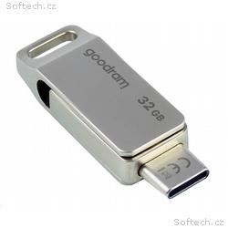 GOODRAM Flash Disk 32GB ODA3, USB 3.2, stříbrná