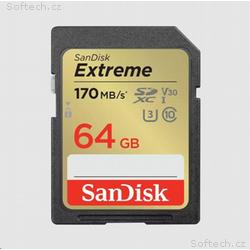 SanDisk SDXC karta 64GB Extreme (170 MB, s Class 1