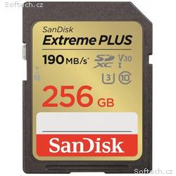 SanDisk Extreme PLUS, SDXC, 256GB, UHS-I U3, Class