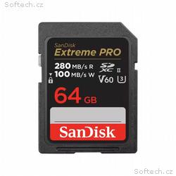 SanDisk SDXC karta 64GB Extreme PRO (280 MB, s Cla